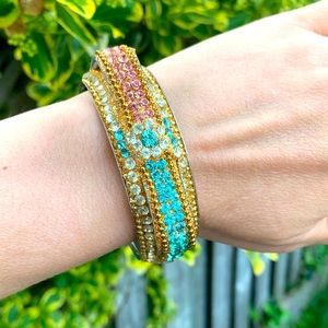 5/$25 - Crystal Encrusted Geometric Bangle